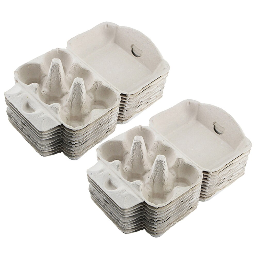 20pcs Egg Holders Ceramic Egg Trays Egg Storage Containers Egg Organizing Cases