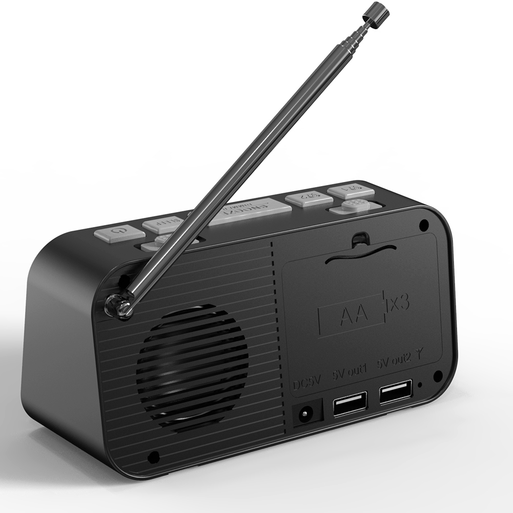 Cyfrowy radiobudzik biurkowy A1 Podwójny port ładowania USB Radio DAB FM z programowalnym wyłącznikiem czasowym anteny