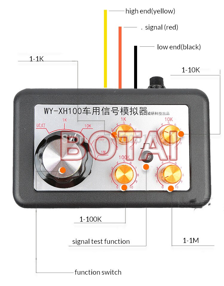 Automobile Auto Vehicle Signal Simulator Tester Can Test Water/fuel Temperature Sensor Rail Pressure Sensor Crankshaft Sensor