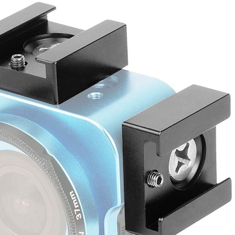 Jabs cold shoe mount aluminum adapter bracket hot shoe with 1/4 threads for camera cage flash shoe mount ( (4 pcs)