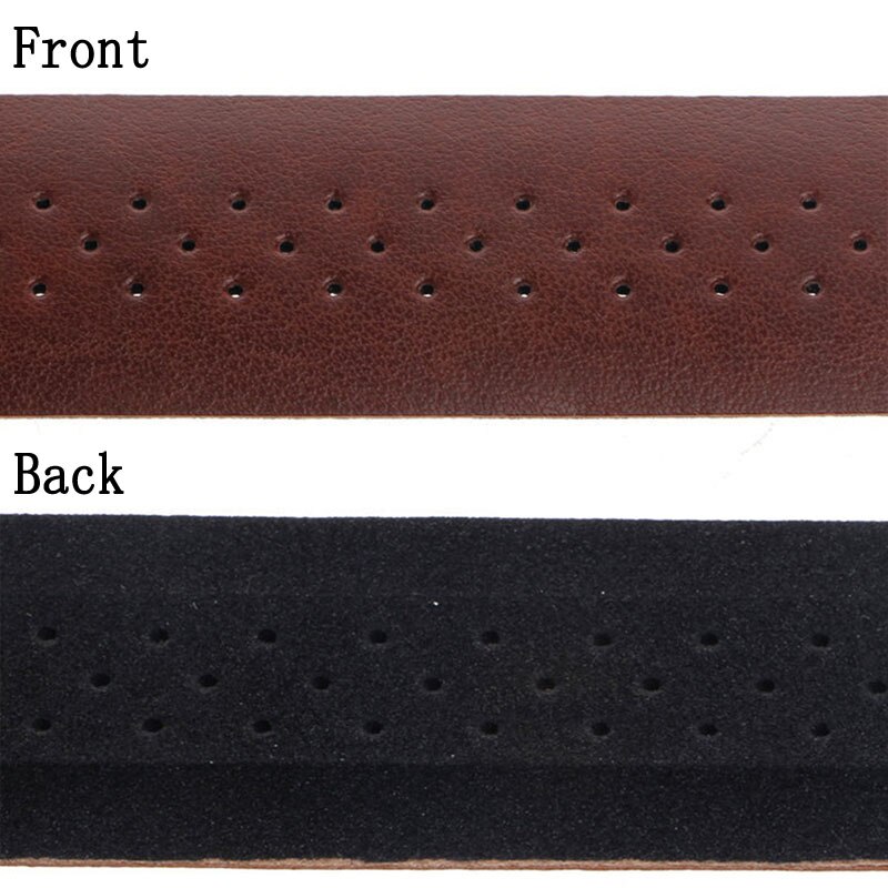 1 par cyklar mtb vägcykel styrtape pu läder cykel kork wrap bar grepp band näthål bälte bar solid färg