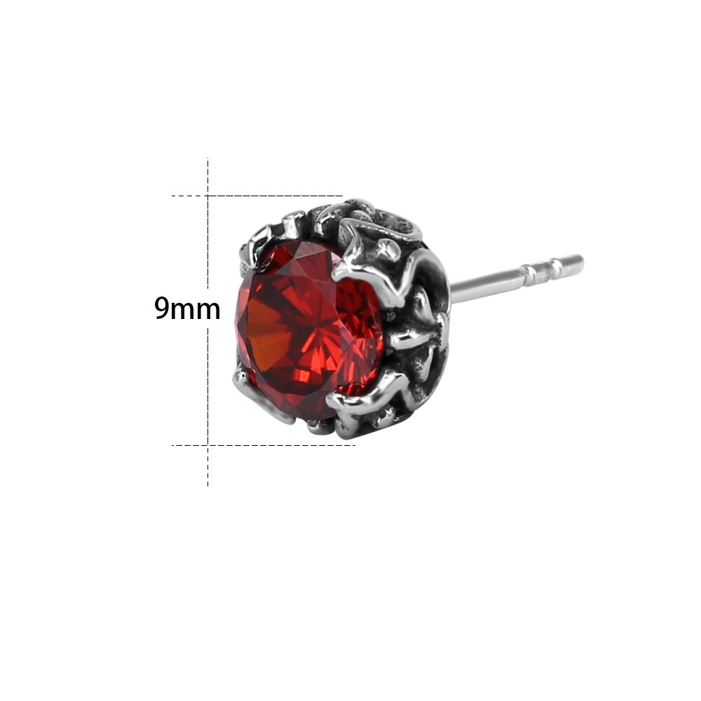 ZS 1 Pair Punk Skull Studs Earrings for Men Hip Pop 316L Stainless Steel Earring Stud Boys&#39; Rock Roll K Pop Ear Piercing Jewelry