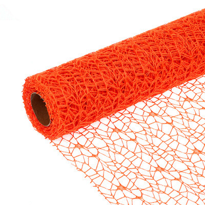 4.5M Kleur Organza Boeket Wikkelen Gaas Mesh Diy Craft Leveranties Kinderen Hand Scrapbook Gereedschap Wedding Party Decor Gordijnen: Orange Gauze Mesh