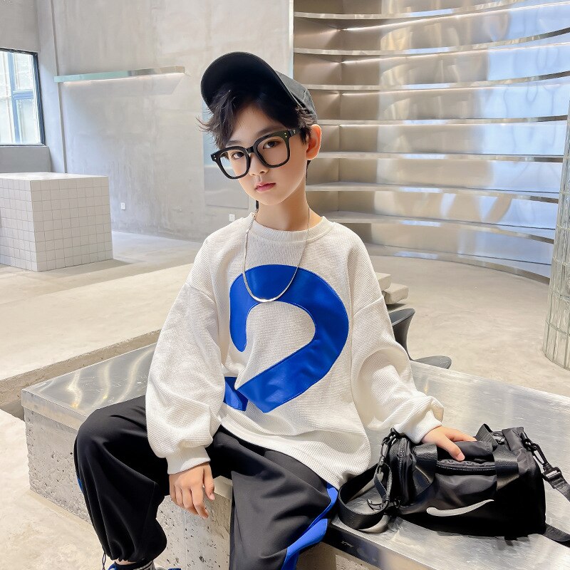 Sudadera de algodón para niños, ropa de manga larga, estilo informal coreano, 4, 6, 8, 10, 12, 13, 14 años, novedad de Primavera de 2022