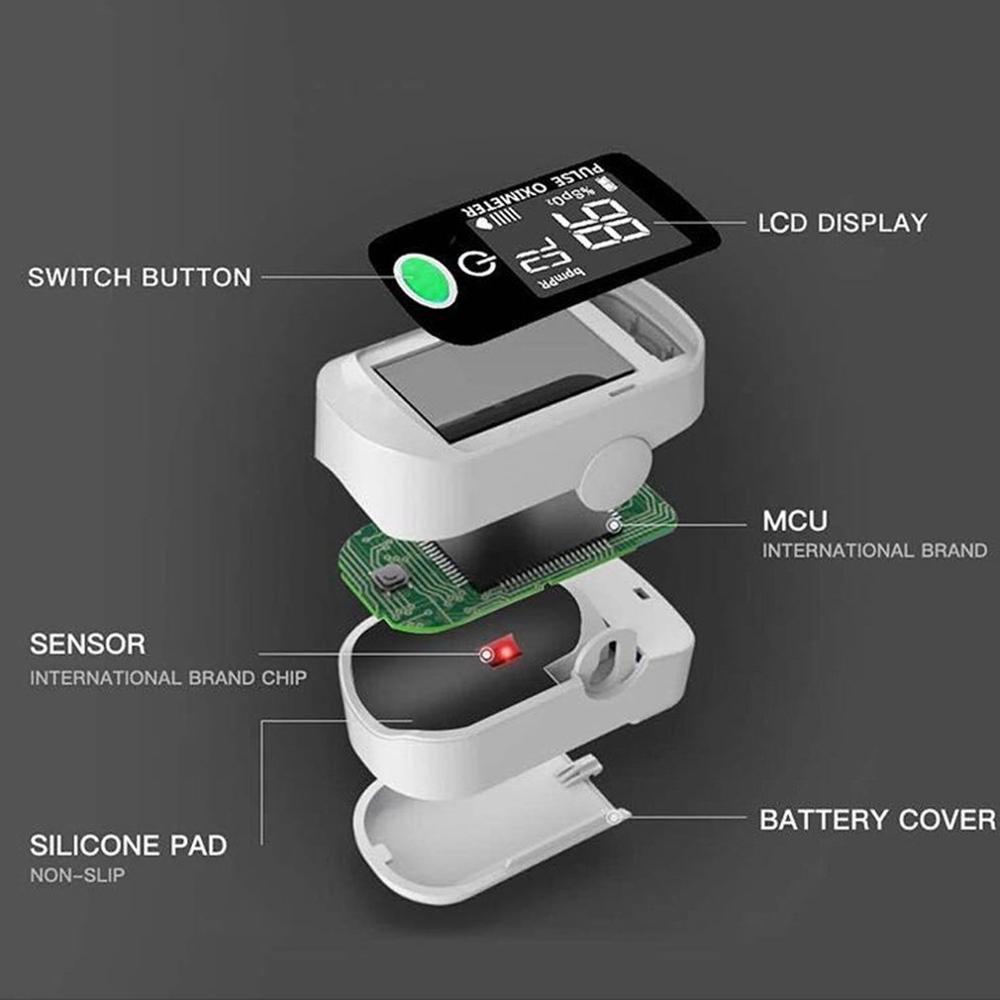 Digital Finger-Clip Pulse Oximeter Blood Oxygen A Finger Portable Meter Health Oximeter Finger Pulse Oximeter