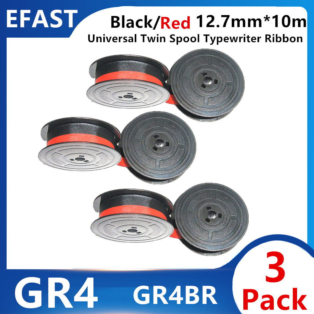 1 ~ 5PK Original Olivetti A730, A770,Studio 42, Studio 44, 45, 46,Tekne 3, cinta para máquina de escribir de San Valentín negro y rojo, carrete doble: Borgoña