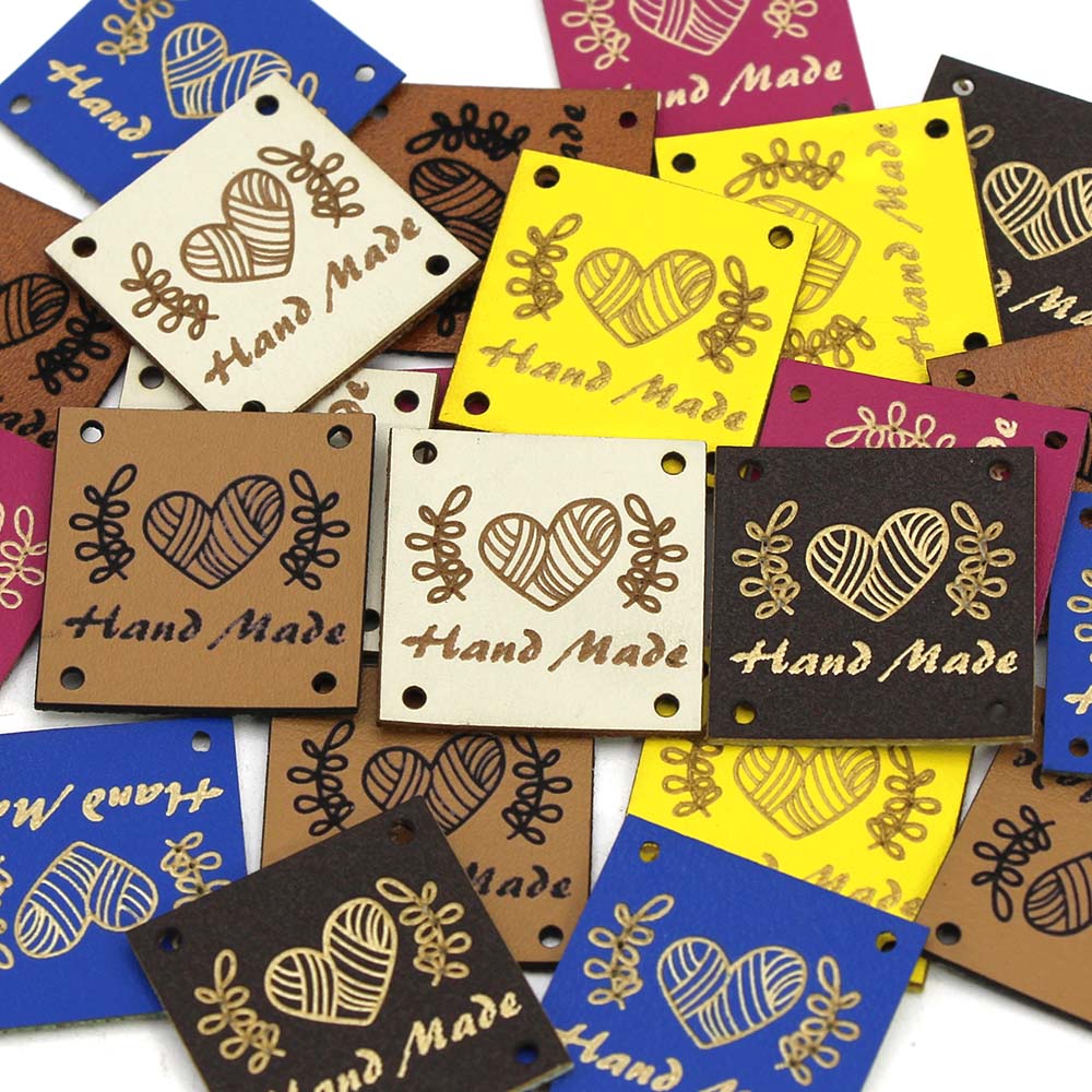 20Pcs Hand Made Labels Pu Lederen Labels Voor Kled... – Vicedeal