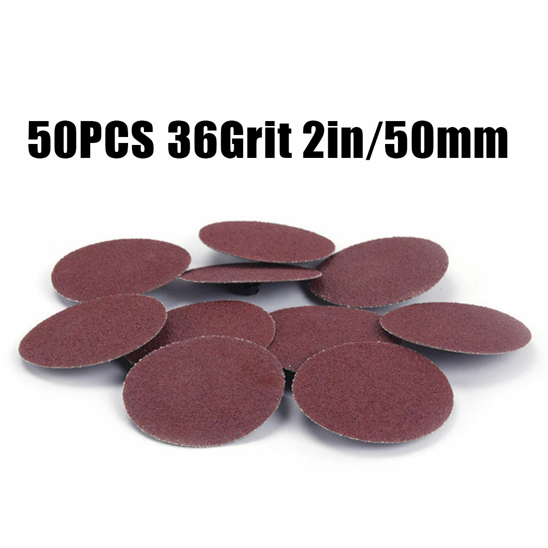 50Pcs 2 Inch 50 Mm Sanding Discs Sandpapers Abrasive Polishing 36 Grit Set Brand And Sanding Discs