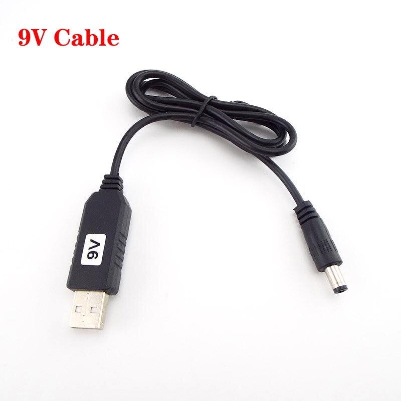 5v 9v 12v skriv en usb power boost line dc step up modul usb converter adapter kabel 5.5mm*2.1mm stik jack strømkabel stik: 9v kabel