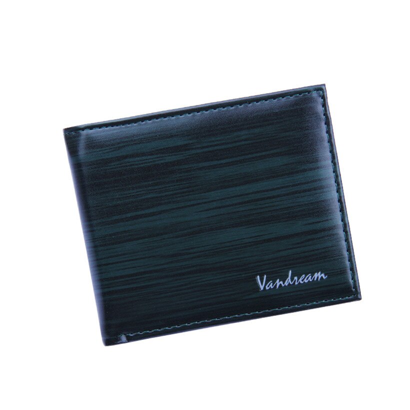 Mannen Portemonnee Bifold Business Lederen Korte Portemonnee Mannelijke ID Credit Kaarthouder Portemonnee Zakken carteira masculina: Green