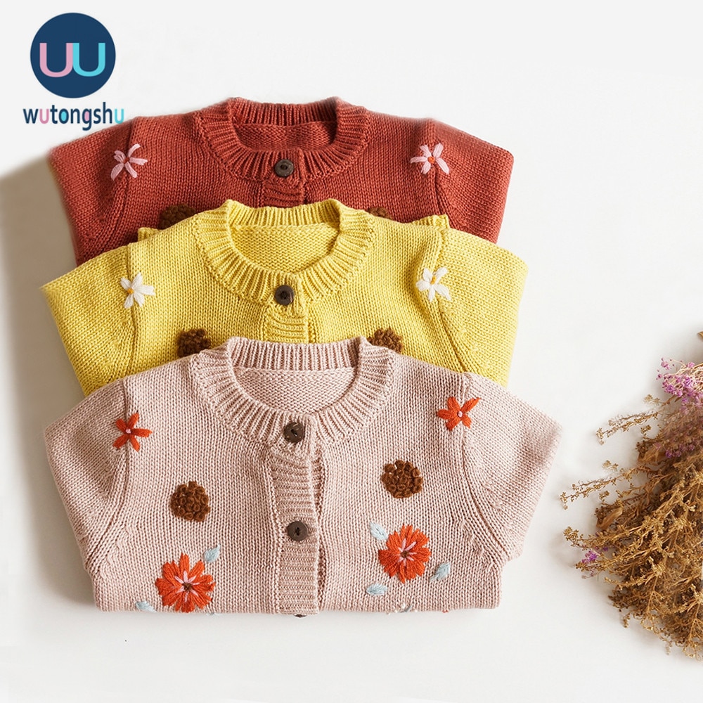 baby jenter genser cardigan høst vinter bomullstopp baby barneklær jenter strikket cardigan baby jente vinterklær