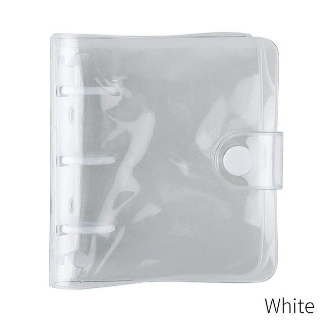 Loose Leaf Transparent Ring Binder Cover Binder Case Binder Loose Leaf Bag Light Weight Study Protect School Economic: White