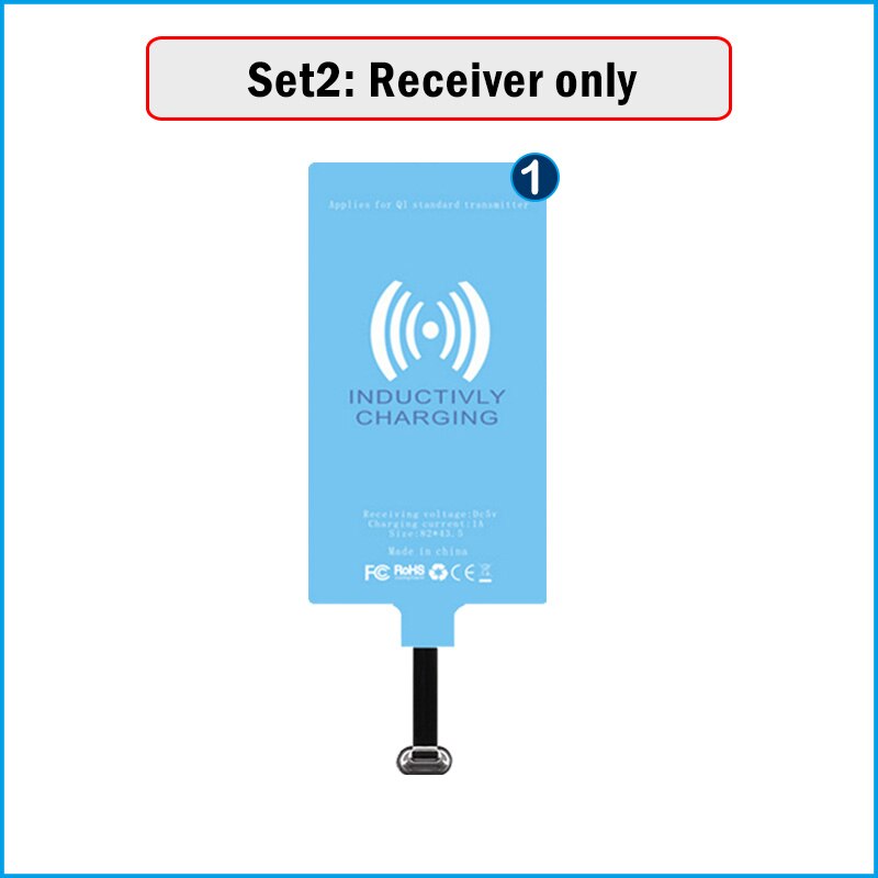 Qi-wireless-ladegerät für huawei honor 10 , 20 , 30, 50, 60 pro lite, 20s, 30s, kabelloses ladegerät, halterung, usb-empfänger, typ-c-adapter: Nur empfänger