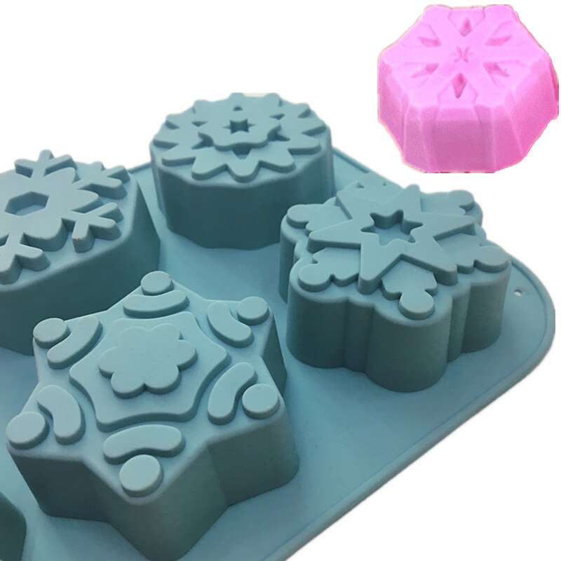 3D Silicone moule flocon de neige chocolat bonbons Jello savon moule gâteau décoration outils Fondant moules cuisine pâtisserie cuisson moules