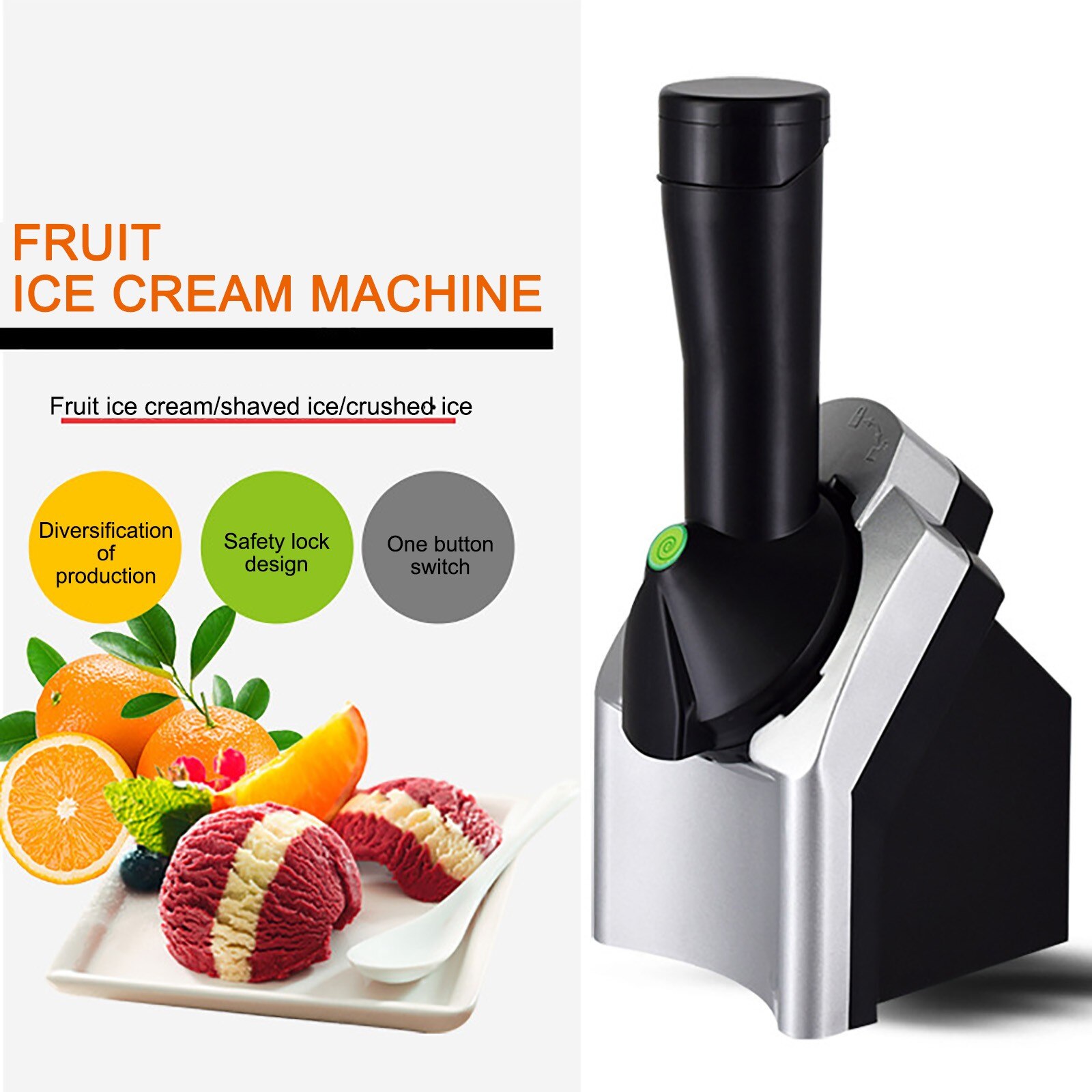 0.7L Thuis Diy Ijs Maker Machine Maken Heerlijke Ijs Sorbets En Bevroren Yoghurt Maker Keuken Gereedschap