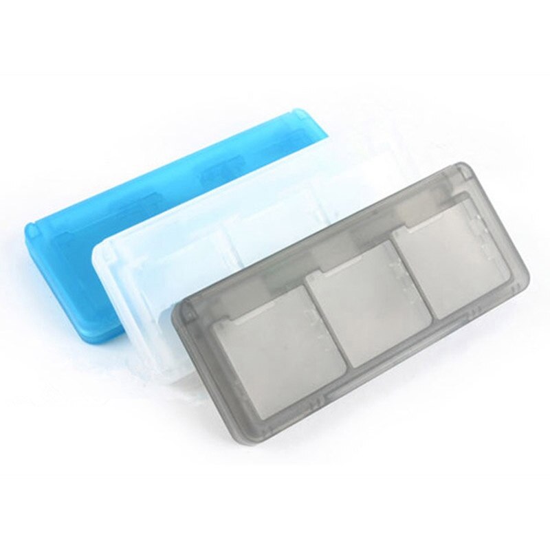 2x durchsichtige aufbewahrungsboxen für 1 6 in und cartridges für nintendo 3ds xl, ll, nds und dsi