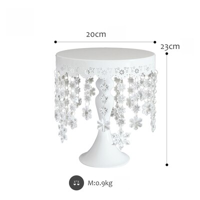 SWEETGO Snow crystal pendants cake stands & cupcake holders 1 pieces cake decoration tools wedding party dessert table supplier: Round 8 inch