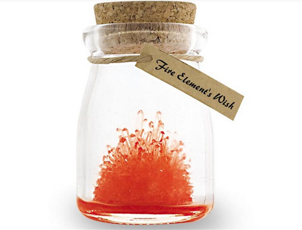 DIY Wachsenden Wünschen Wachsen EINE Kristalle Magie Wishing Kristall Kit Kinder Magische Wünsche Glas Spielzeug Weihnachten Pädagogisches Für Kinder: Red