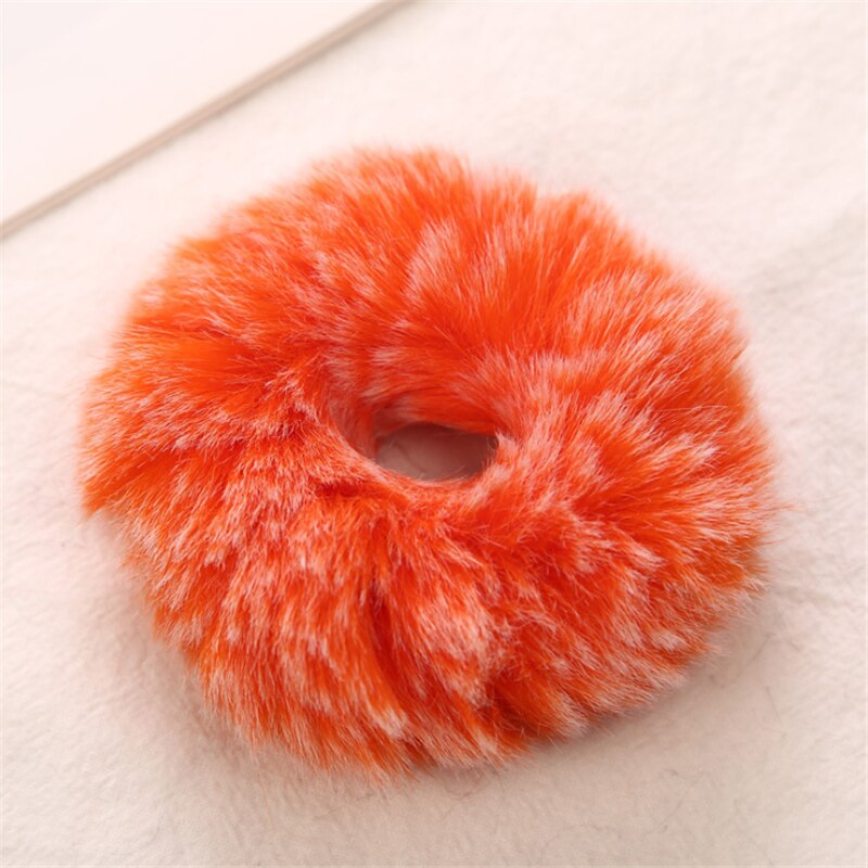 1Stck Winter Faux Pelz Kaninchen Haar Scrunchie Weiche Elastische Haar Bands Frauen Nette Pferdeschwanz Halfter Haar Zubehör: 3