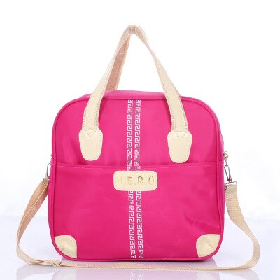 Women Trolley Luggage Rolling Suitcase Travel Hand Tie Rod Suit Casual Rolling Case Travel Bag Wheels Luggage Suitcase: Rose Red-S