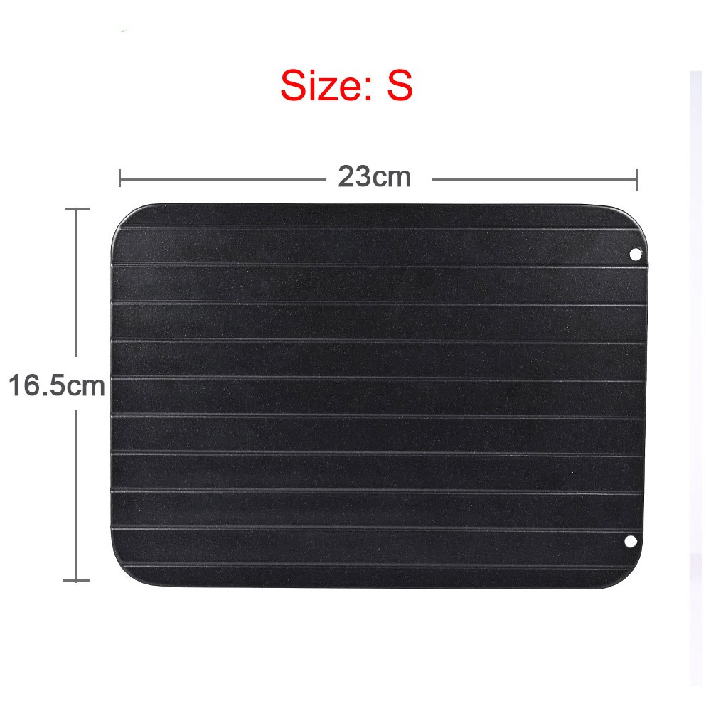 Fast Defrosting Tray Kitchen Meat Fish Food Quick Fast Thaw Defrost Board Trays Kitchen Dining Bar Defrosting Plate Gadget Tool: S 23x16.5x0.2cm