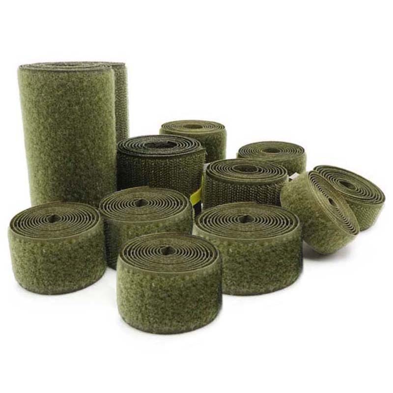 2-10Cm Breedte Olijf Geen Lijm Haak Loop Sluiting Tape Voor Naaien Magic Tape Sticker Strap Couture Strip