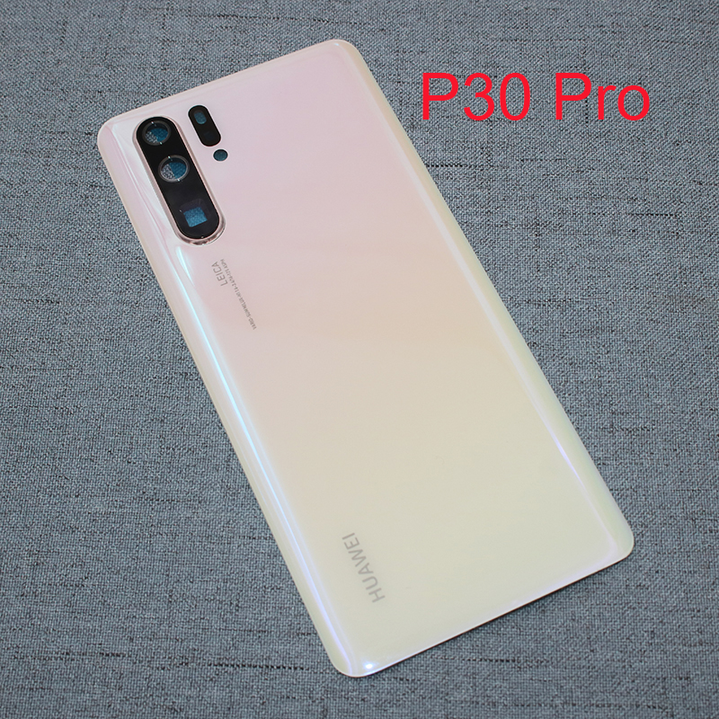 Original Huawei P30 Profi P 30 Zurück Batterie Abdeckung Hinten Glas Tür Gehäbenutzen Ersatz Tafel fallen Für p30Profi Mit Kamera objektiv &Ampere; Logo: P30Profi-Weiß