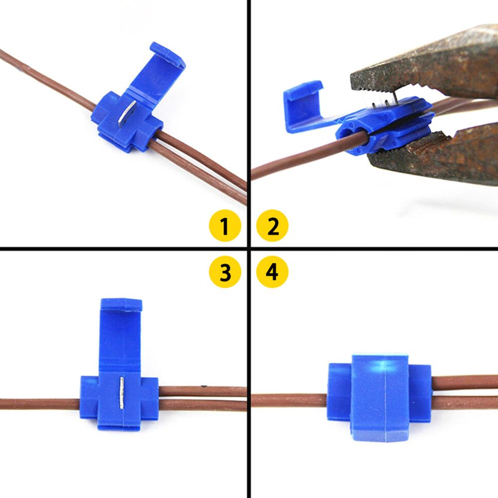 50pcs Blue Scotch Lock Wire Connectors High Performance Quick Splice Crimp Terminals for Crimp Electrical Part