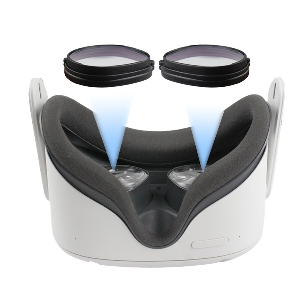 1 paar magnetische brillenfassung mit blaulichtfilter und schnellverschluss für vr-brillen der oculus quest 2 vr