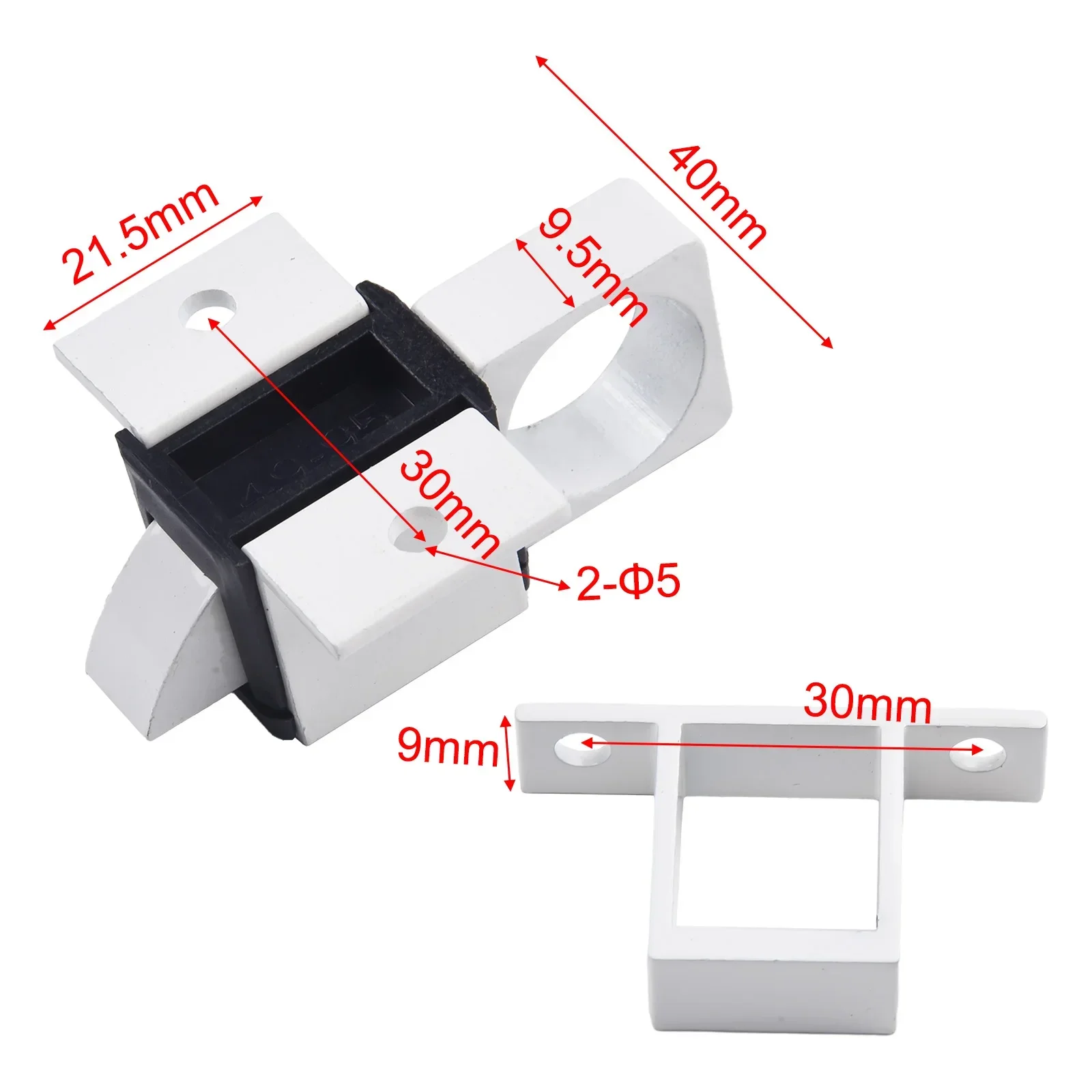 Türriegelriegel, Aluminiumlegierung, schwarz/weiß, für Fenster, Tor, Sicherheit, Zugring, Feder, Bounce, Türriegel, automatisches Riegelschloss