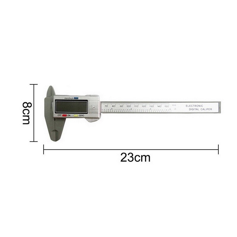 Measuring Tool Strong Plastic Digital Caliper 6 &quot;150mm Messschieber paquimetro measuring instrument Vernier Calipers: white 0-150mm