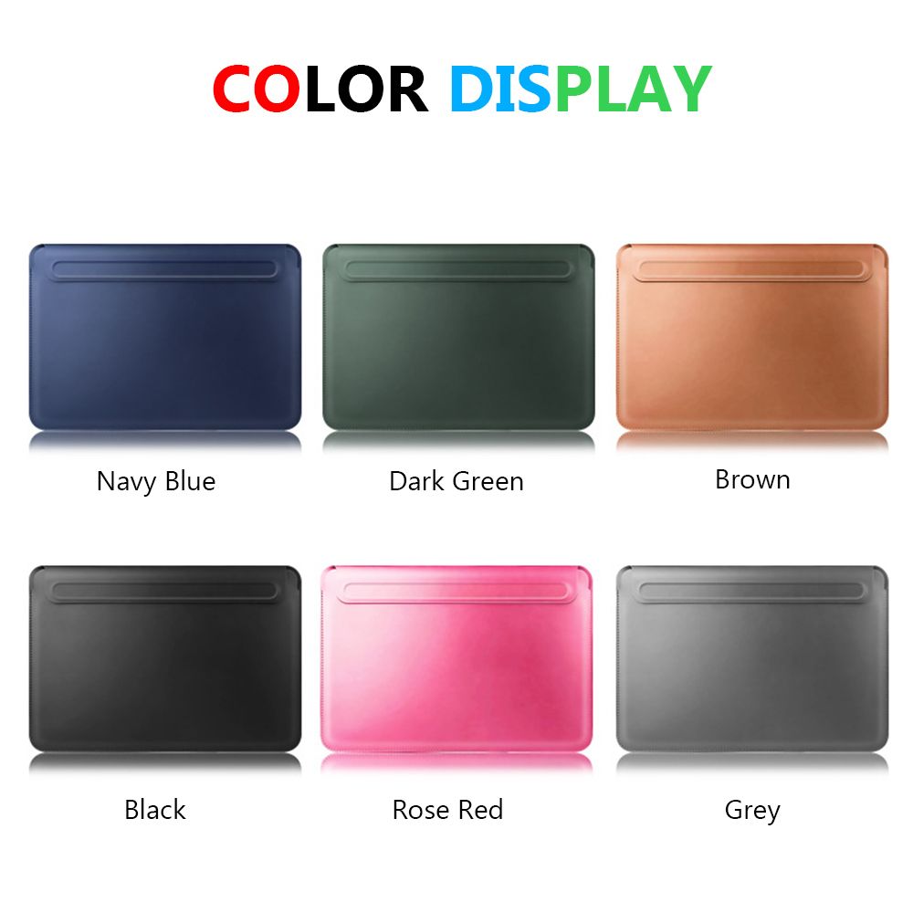 Funda colorida para ordenador portátil de 11, 13, 15 pulgadas, funda de cuero PU para Ultrabook, funda con soporte para Xiaomi, Huawei, Dell, Lenovo