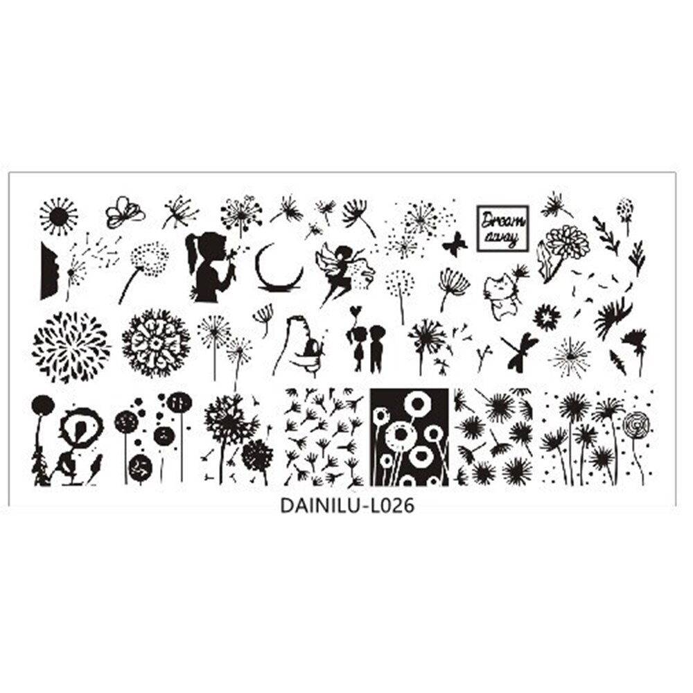 Geometrische Patroon Nagel Stempelen Plaat Nail Art Image Tekening Platen Stamper Schilderen Tool Rvs Dieren Foto &#39;S