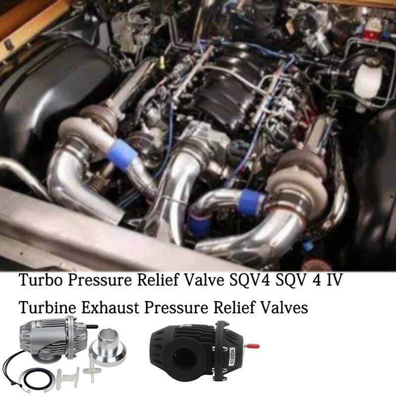 Bilmodifikation fjerde generation turbo trykaflastningsventil sqv 4 iv turbineudlednings trykaflastningsventil - sølv