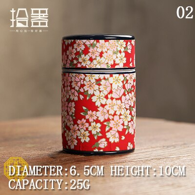 Japanse Sticker Kung Fu Thee Caddy Aardewerk Bus Container Keramische Caddies Voor Puer Matcha Groene Thee Opslag Kisten Thee Doos: 02
