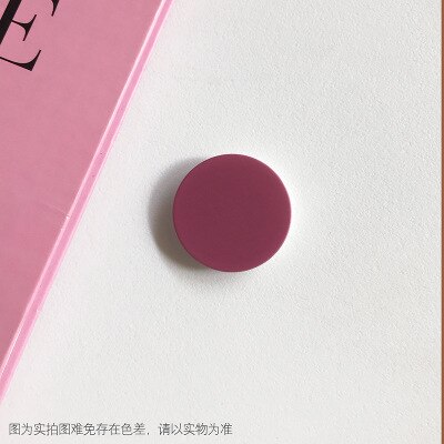 Universal Solid Color Round Airbag Bracket Expanding Stand Grip Mobile Phone Finger Holder For iPhone Samsung Huawei Support: Purple-red