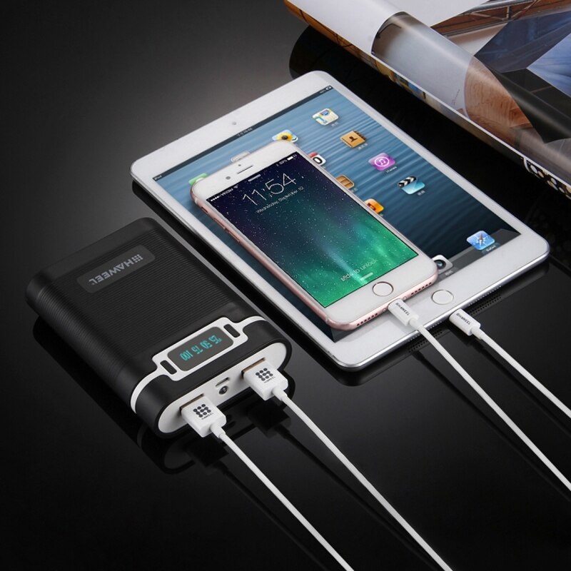 DIY 4 x 18650 Battery Case Portable Power Bank Shell Box 2 USB Output &amp; Display for iPhone / Galaxy Without Battery