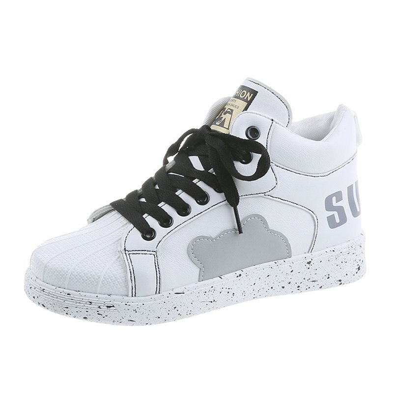 Zapatillas con plataforma para mujer, Tenis femeninos informales, color blanco, , Primavera,: 01 / 40