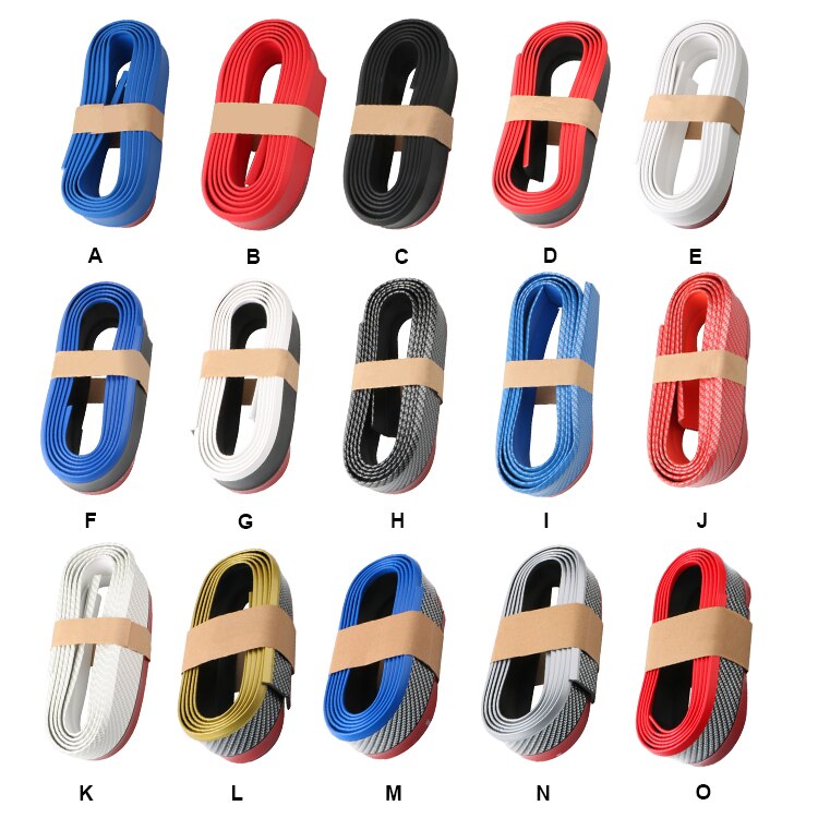 2.5M Universal Car Front Bumper Protector Rubber Guard Car Protector Front Bumper Guards Lip Splitter Auto Bumper Exterior