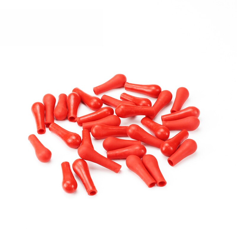 Laboratory Pipette Dropper Cap Thick Red Rubber Latex Tips For Chemical Dropper Pipette , Pack Of 50pcs