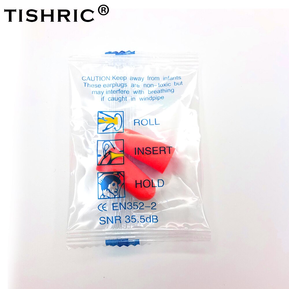 TISHRIC 100 Pairs Earplugs Sleep Noice Reduction Noise Cancelling 25dB Anti-noise Box For Travel/Sleep/Reading Ear Plugs: 100pairs Red Bag