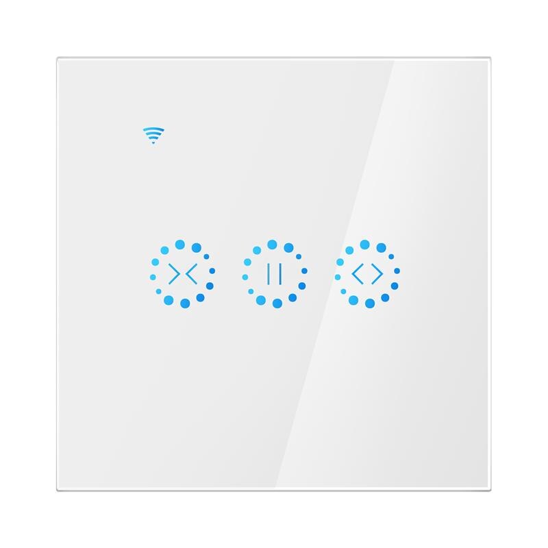 Smart Switch Controller WiFi Elektrische Touch Jaloezieën Gordijn Switch 3 Gang EU Standaard Ewelink APP Voice Control door Alexa Echo: WHITE
