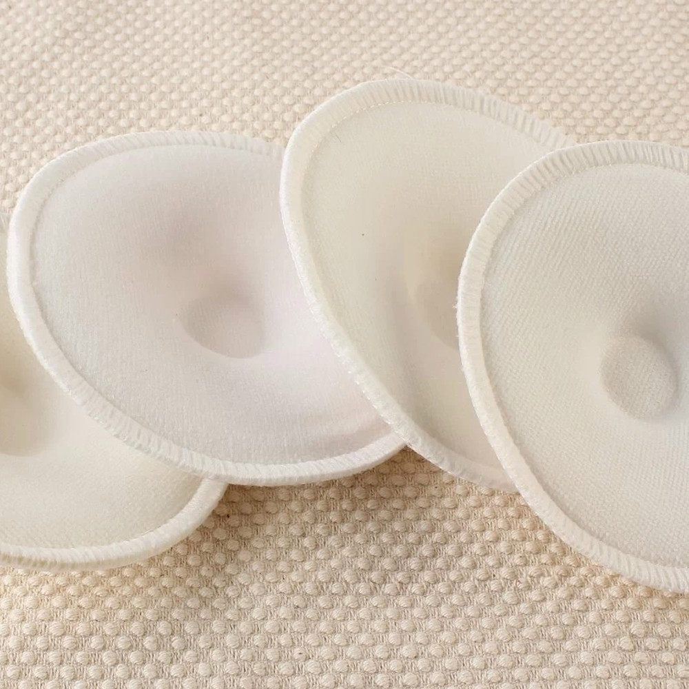 4 pezzi cuscinetti per il seno anti-trabocco maternità allattamento Pad allattamento al seno lavabile traspirante assorbenza mamma necessaria