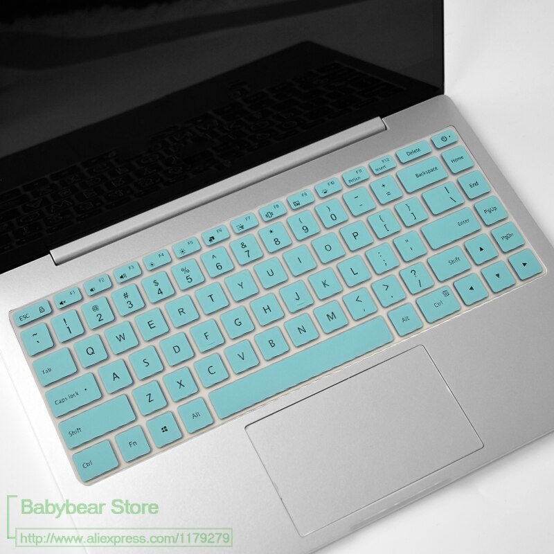 Para Xiaomi mi Notebook Pro 15 15,6 i7-8550U portátil de silicona colorida cubierta protectora de teclado piel portátil de i5-8250U: whiteblue