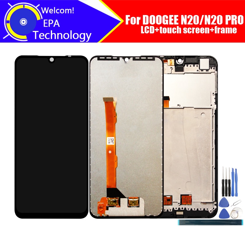 6.3 calowy wyświetlacz Doogee N20 LCD + montaż digitizera ekranu dotykowego 100% oryginalny LCD + dotykowy Digitizer dla N20 zawodowiec + narzędzia