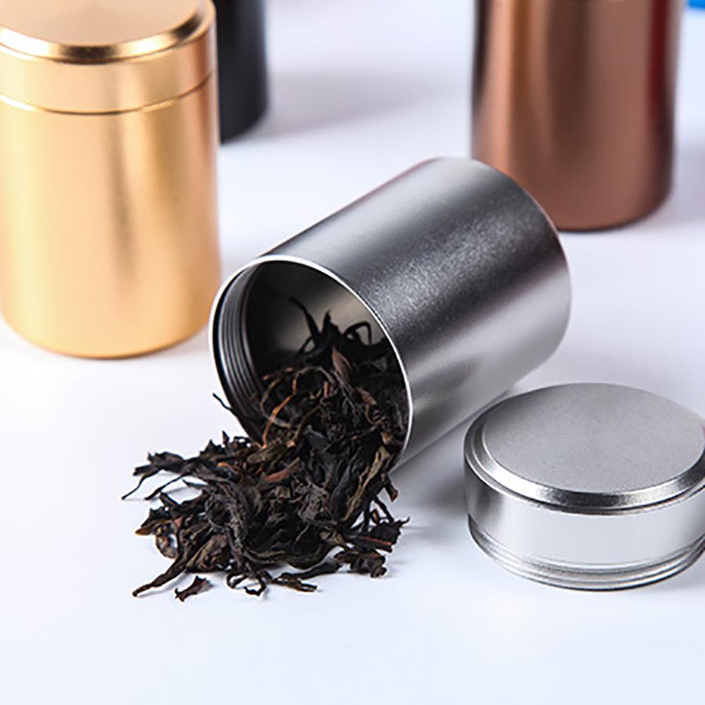 Bote de almacenamiento de aluminio de 70ml para hierbas, tarro para alijo, hermético, a prueba de olor, hierbas, especias, contenedores de té, jarras de contenedores, botellas
