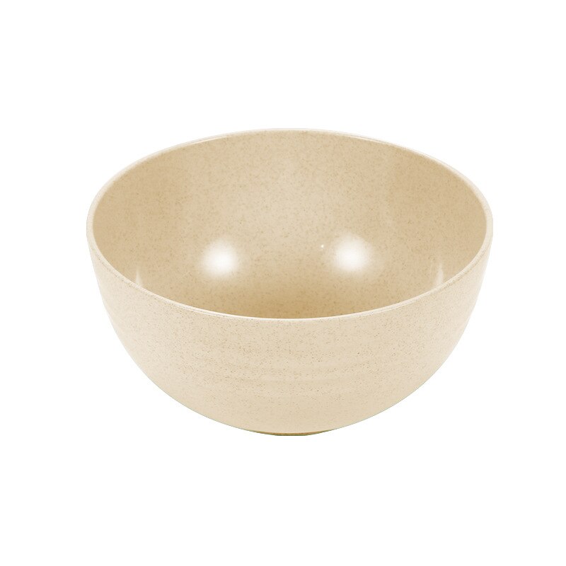 Household Set Large Size Wheat Straw Rice Bowl Baby Solid Food Bowl er tong wan Salad Bowl Fruit Bowl Instant Noodle Bowl: Northern European Style M  Diameter 15cm
