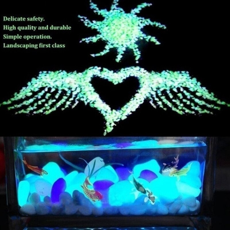 100Pcs Kleur Lichtgevende Steen Villa Tuinieren Aquarium Landschap Pebble Kunstmatige Lichtgevende Steen