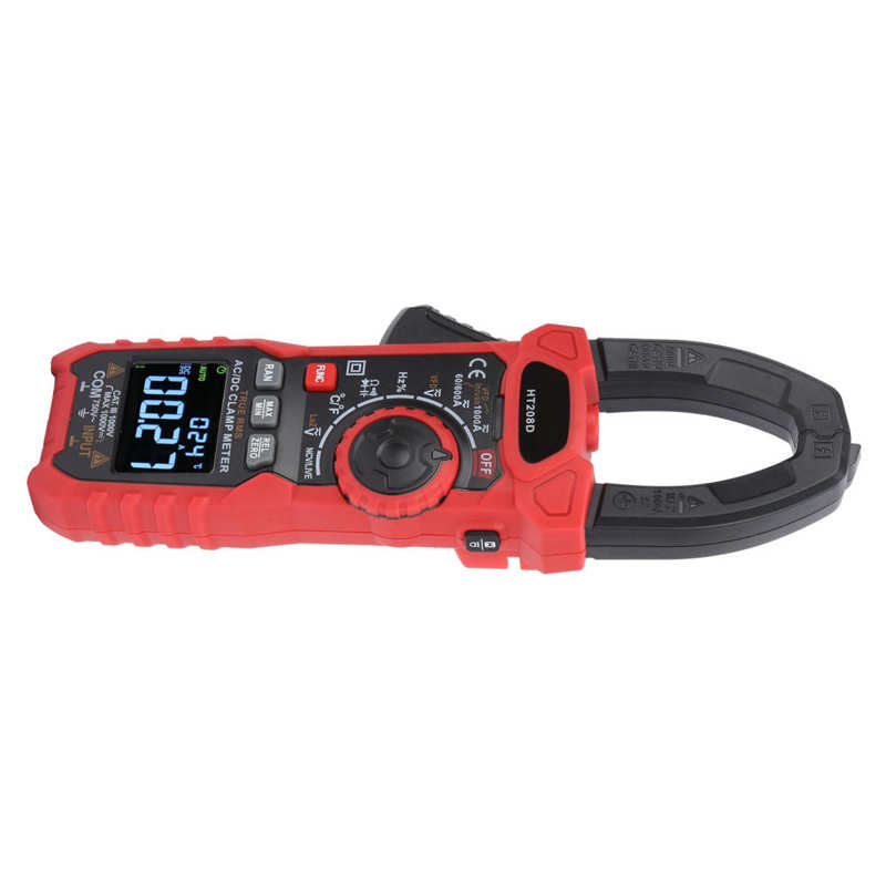 Digital Multimeter HT208D 6000 Count AC/DC Digital Clamp Meter Multifunctional Multimeter for Home Outdoor Digital Clamp Meter