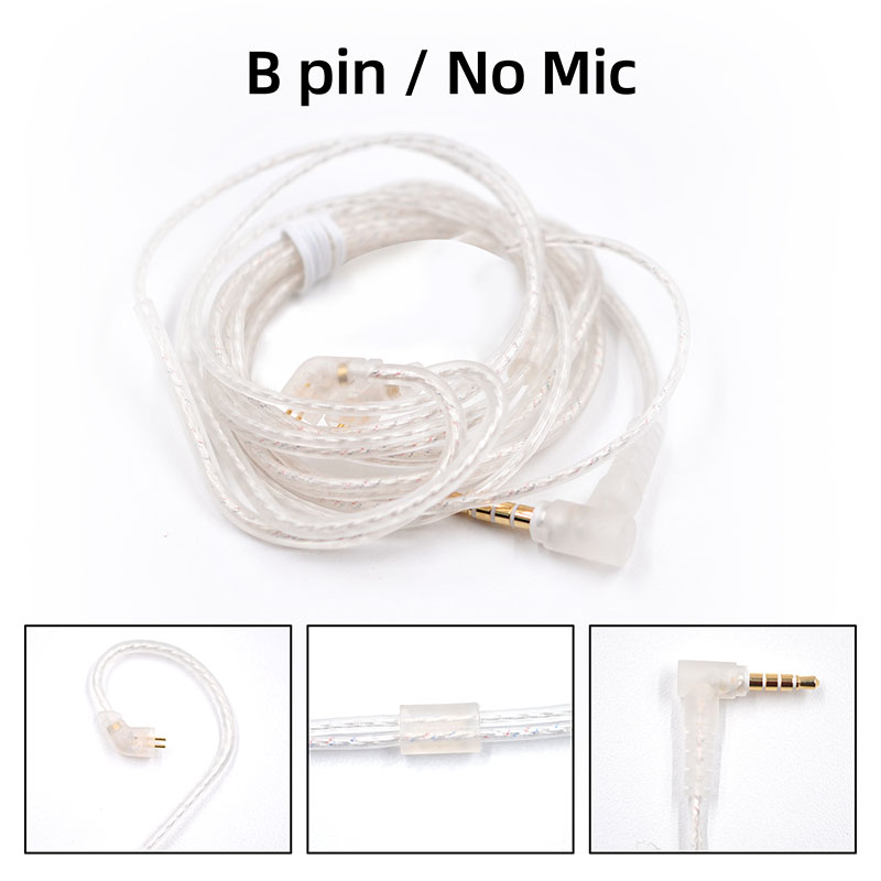 KZ Headphone Cord High-Purity Silver-Plated Flat Cable Copper Cube Mixed Upgrade Cable Earphone Wire Original Headset 3.5MM: Red